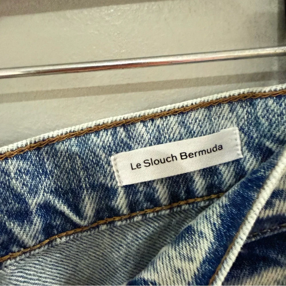 NWT Frame Shorts Le Slouch Bermuda Denim Cutoff in Richlake Blue